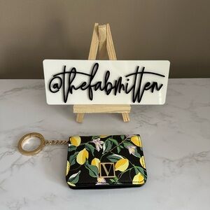 Victoria’s Secret Black Card Holder - Lemon Print